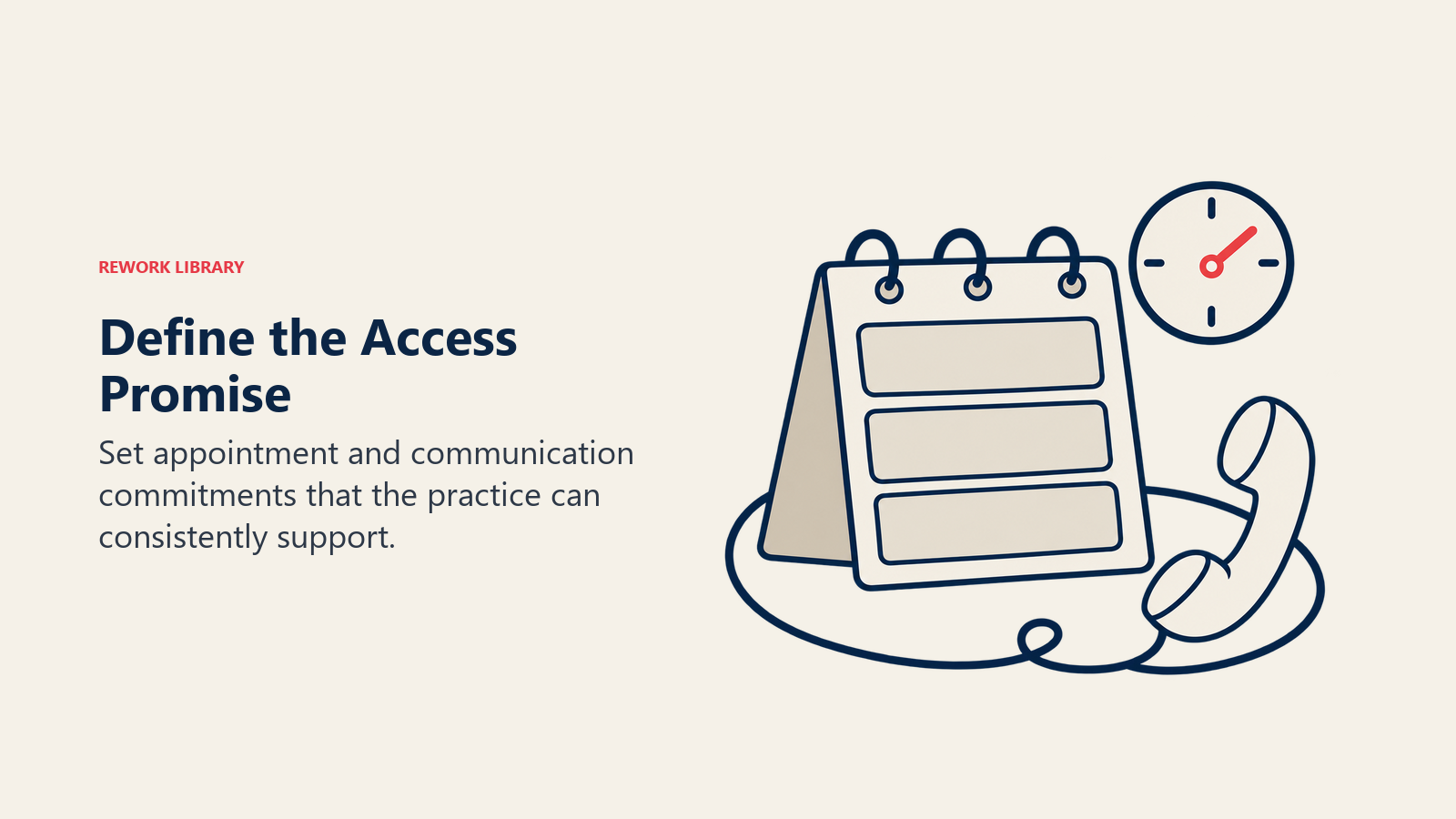 Define the Access Promise illustrated with appointment windows and bounded communication