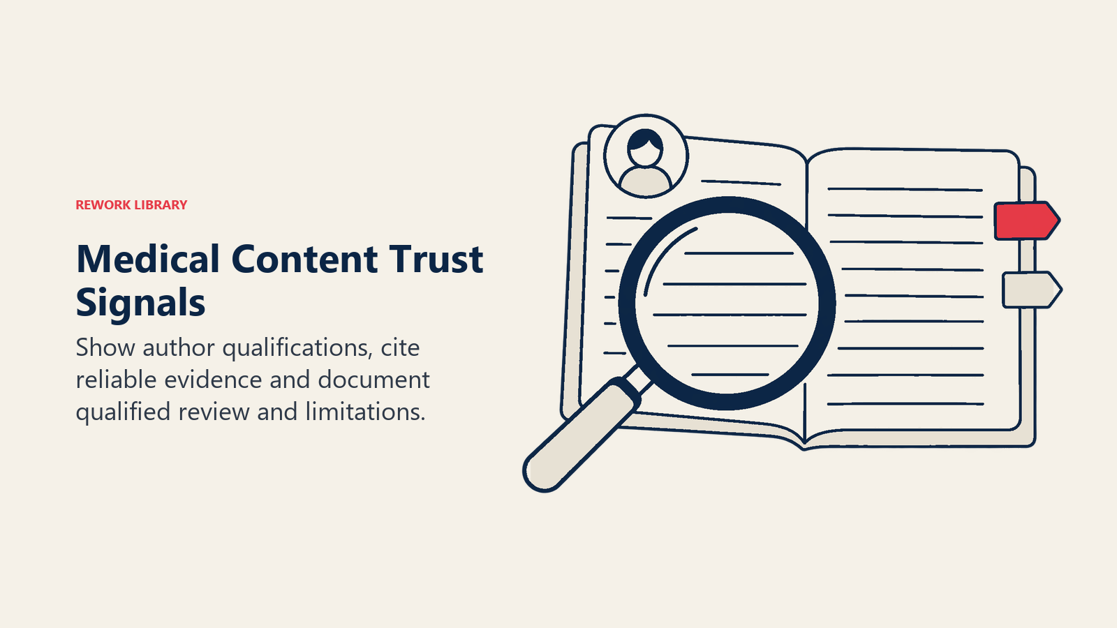 Medical Content Trust Signals: Medical content trust depends on visible qualifications, reliable references and transparent review.
