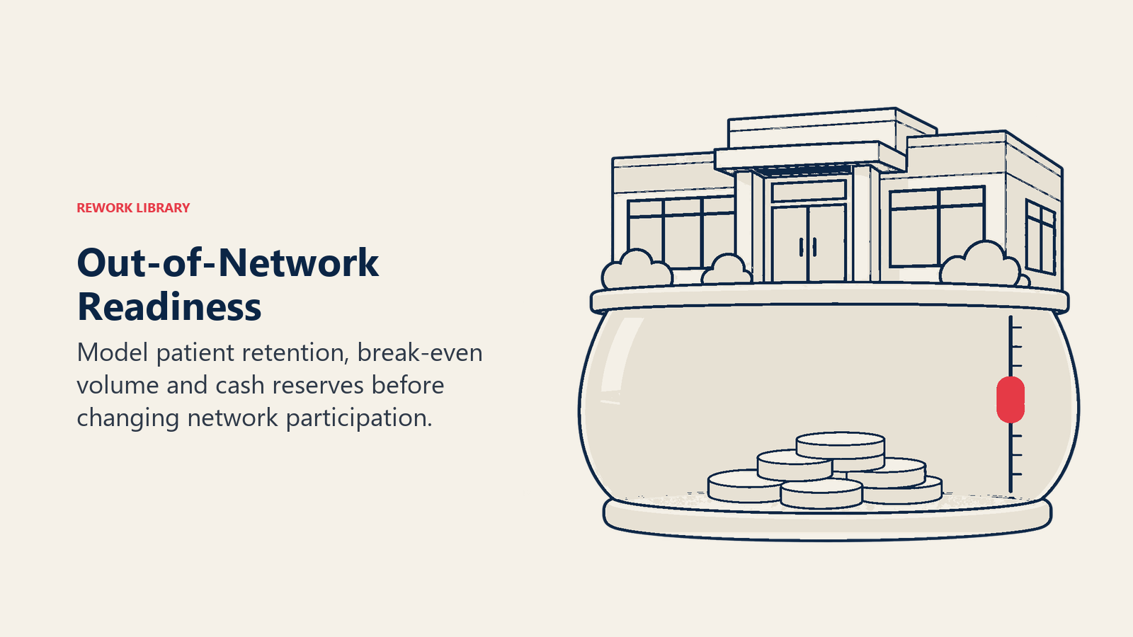 Out-of-network readiness shown as a practice supported by a reserve reservoir