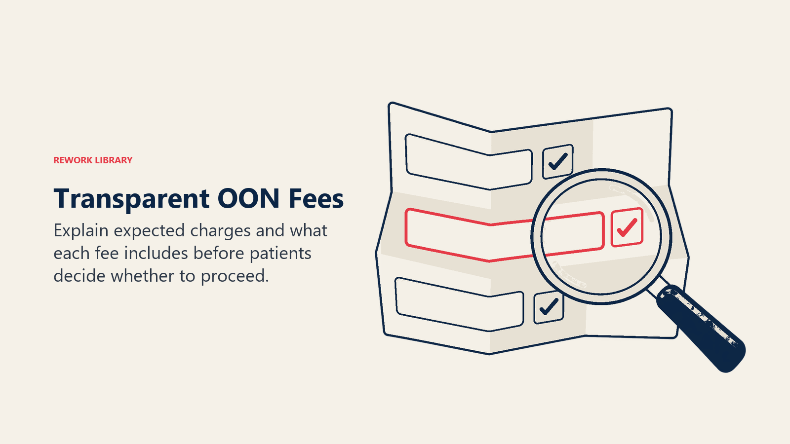 Transparent out-of-network fees shown as an unfolded estimate with visible inclusions
