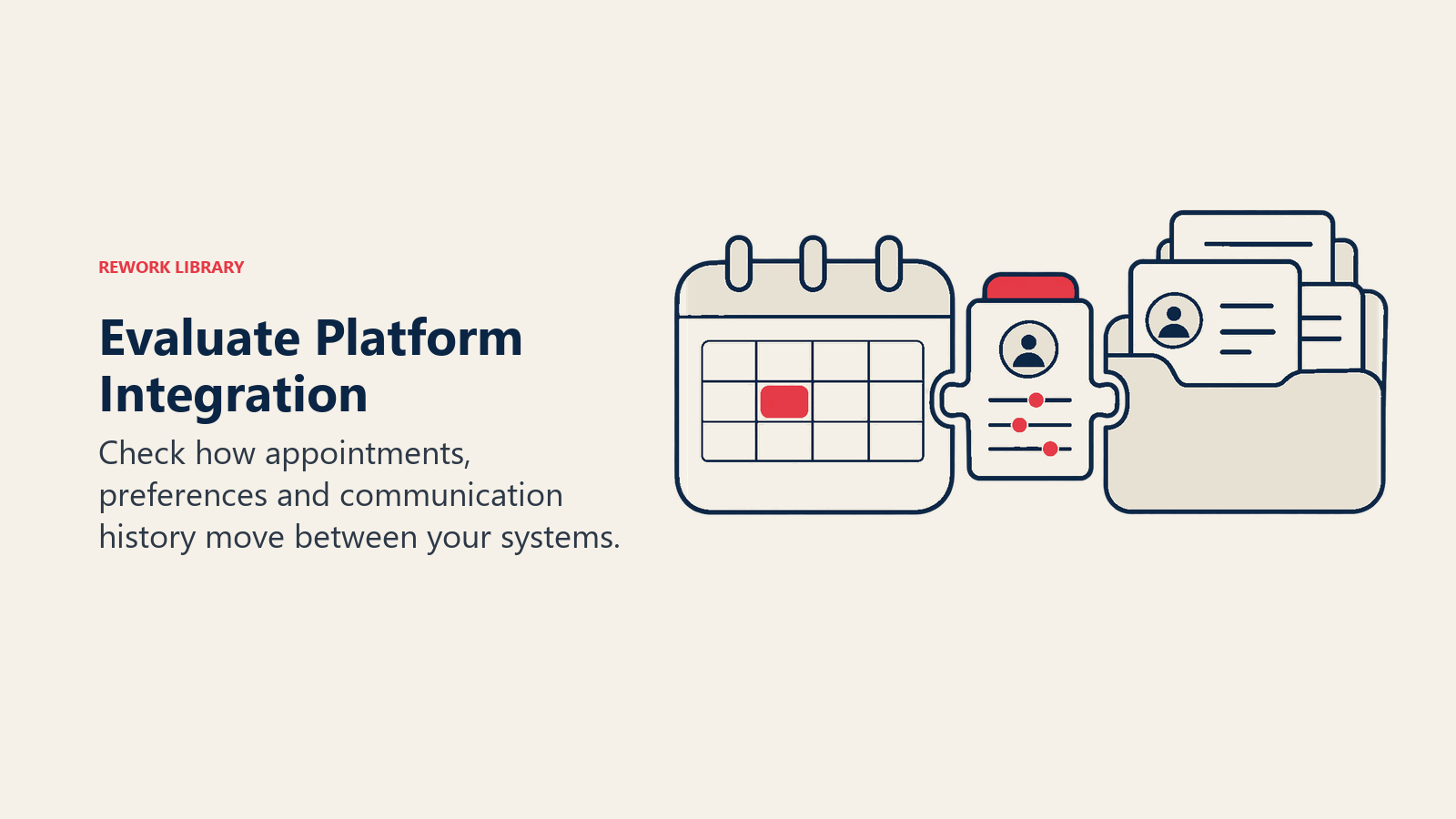 Platform integration connecting appointment records, preferences and communication history