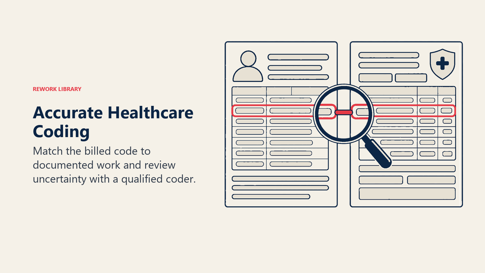 Accurate Healthcare Coding: Match the billed code to documented work and review uncertainty with a qualified coder.