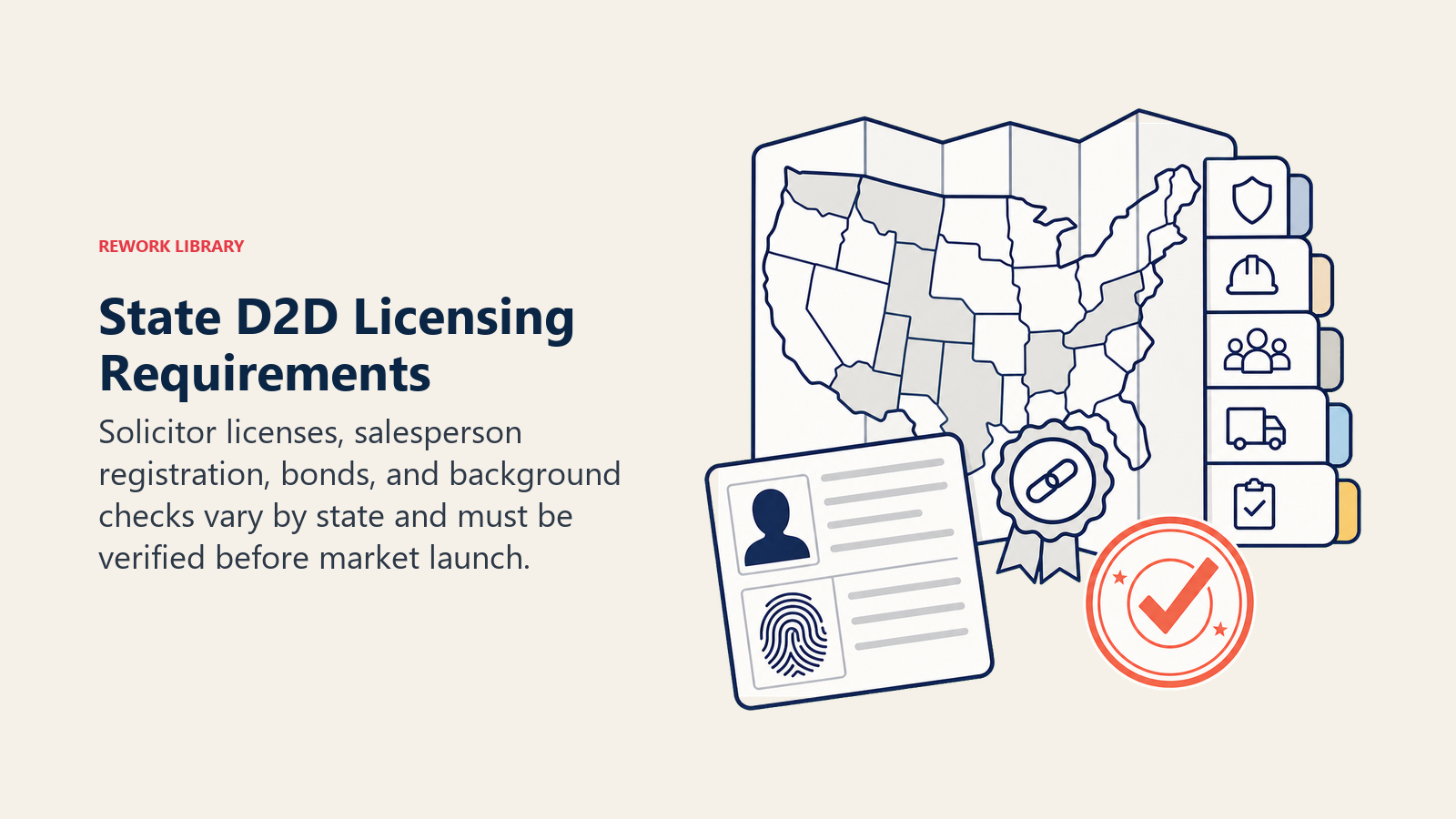 State D2D Licensing Requirements shown as licensing atlas