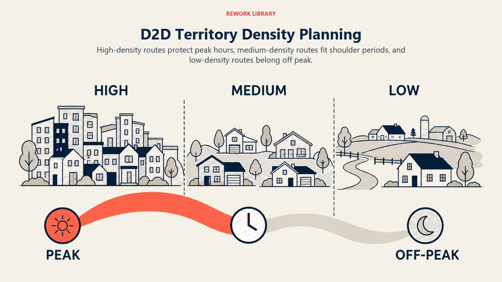 D2D Territory Density Planning shown as density timing matrix