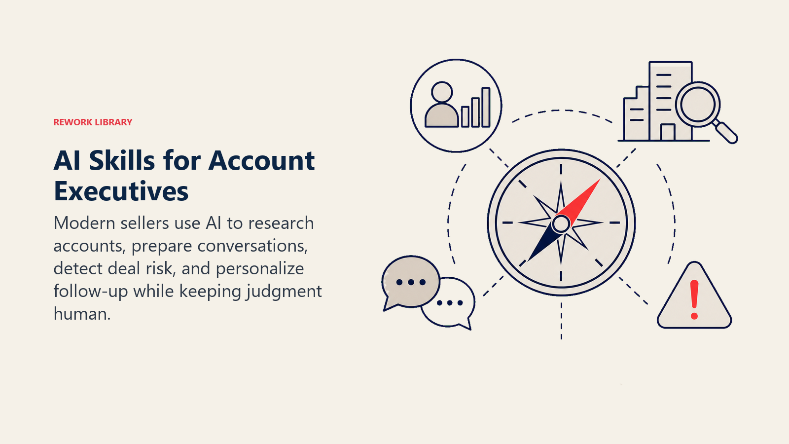 AI skills for account executives guiding account research, buyer conversations, deal risk, and follow-up