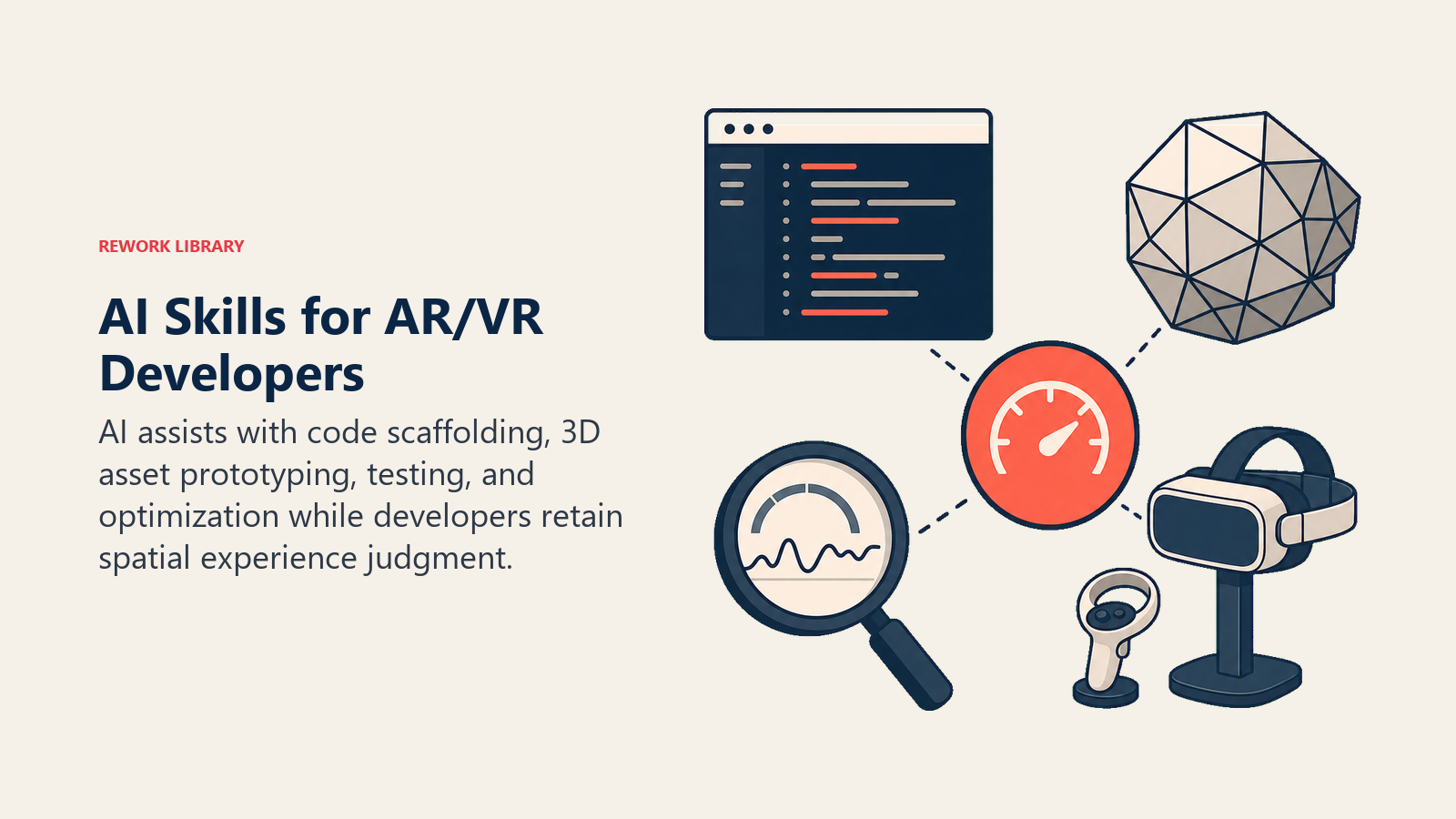 AI Skills for AR/VR Developers illustrated with XR AI toolbench