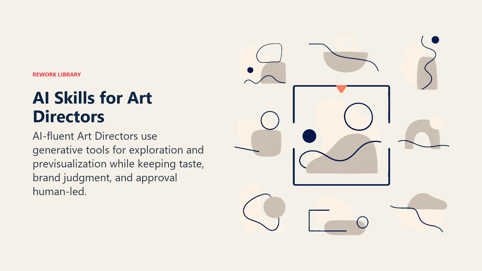 AI skills for Art Directors shown as a viewfinder selecting the strongest concept