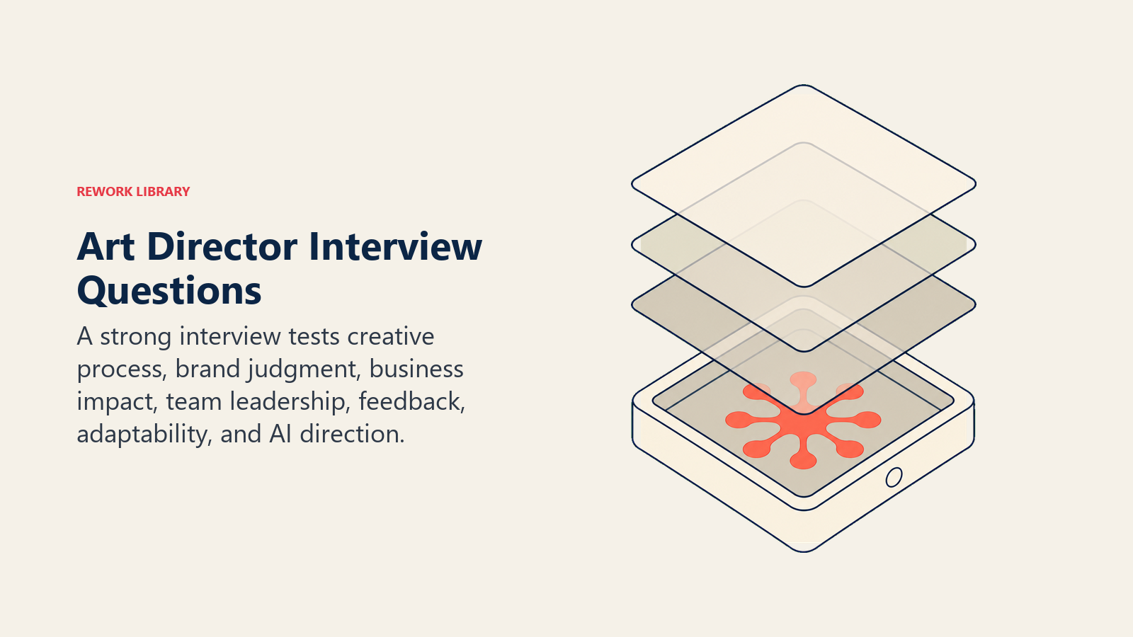 Art Director interview questions using a portfolio lightbox to reveal judgment and leadership