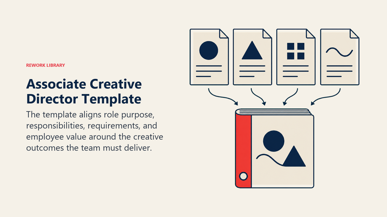 Associate creative director job description template assembled from role, responsibility, requirement, and offer sections