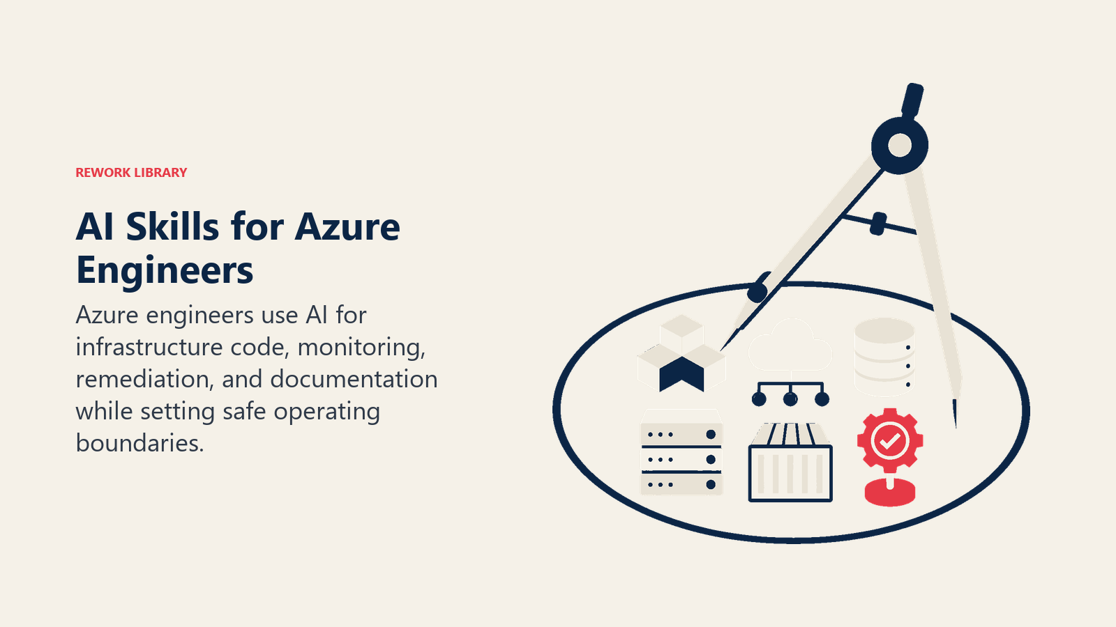 AI Skills for Azure Engineers illustrated with cloud drafting compass in safety boundary