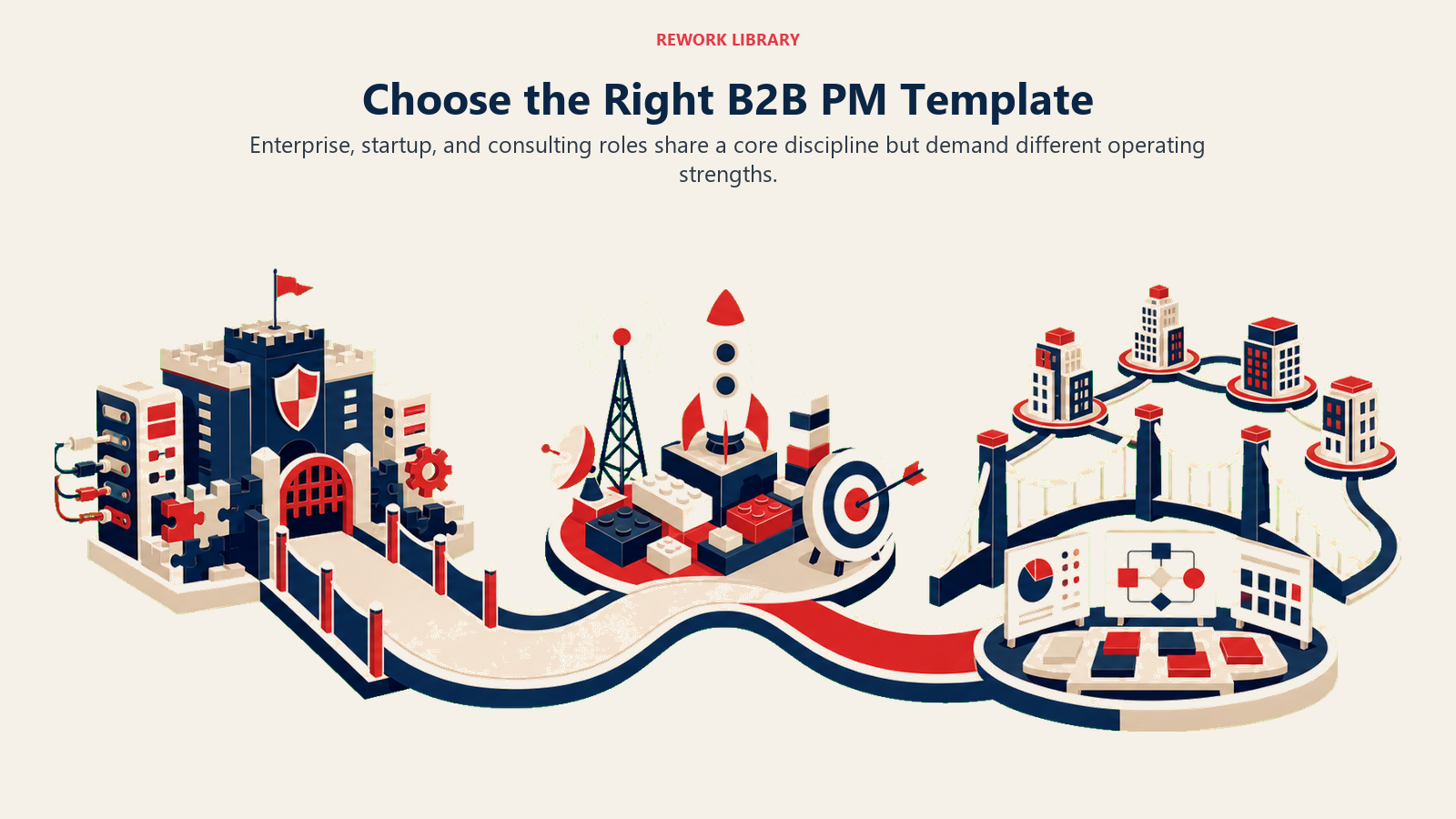 Comparison of enterprise SaaS, startup, and consulting environments for B2B product managers