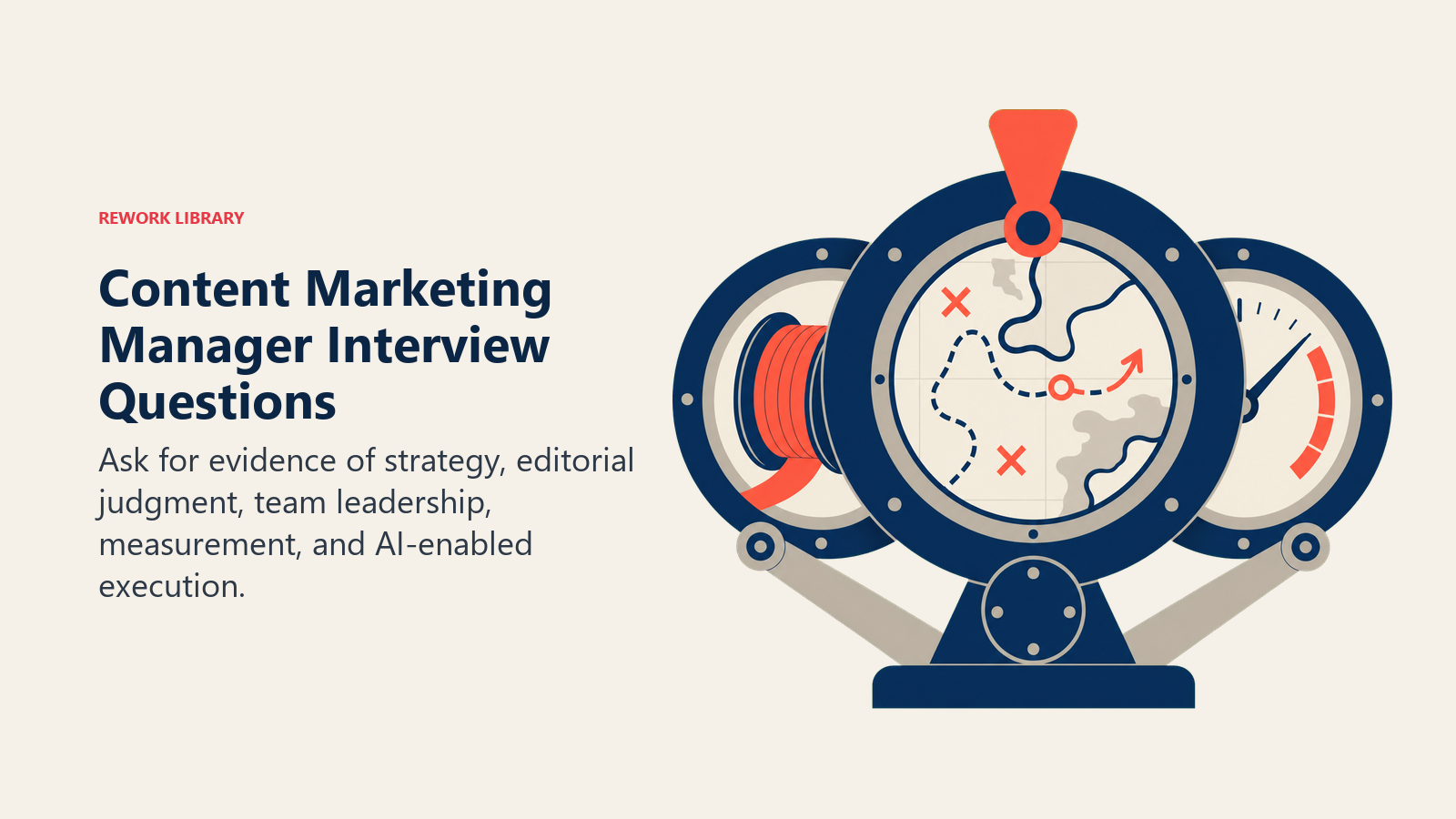 Content Marketing Manager interview questions evaluated through strategy, campaign, and measurement evidence