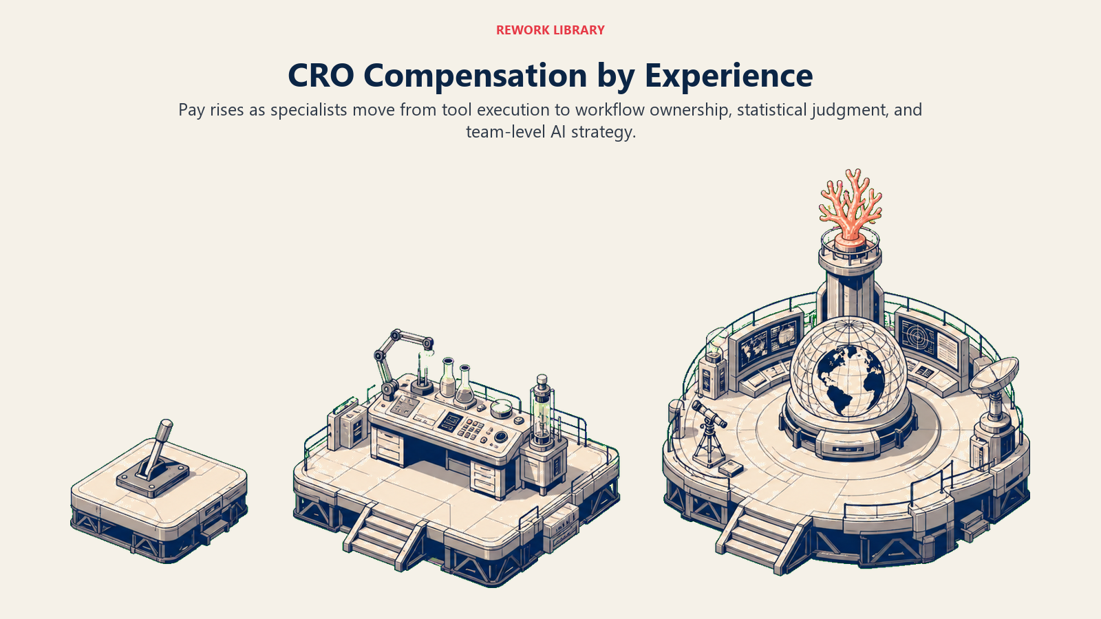 CRO compensation by experience shown as expanding platforms for execution, ownership, and strategy