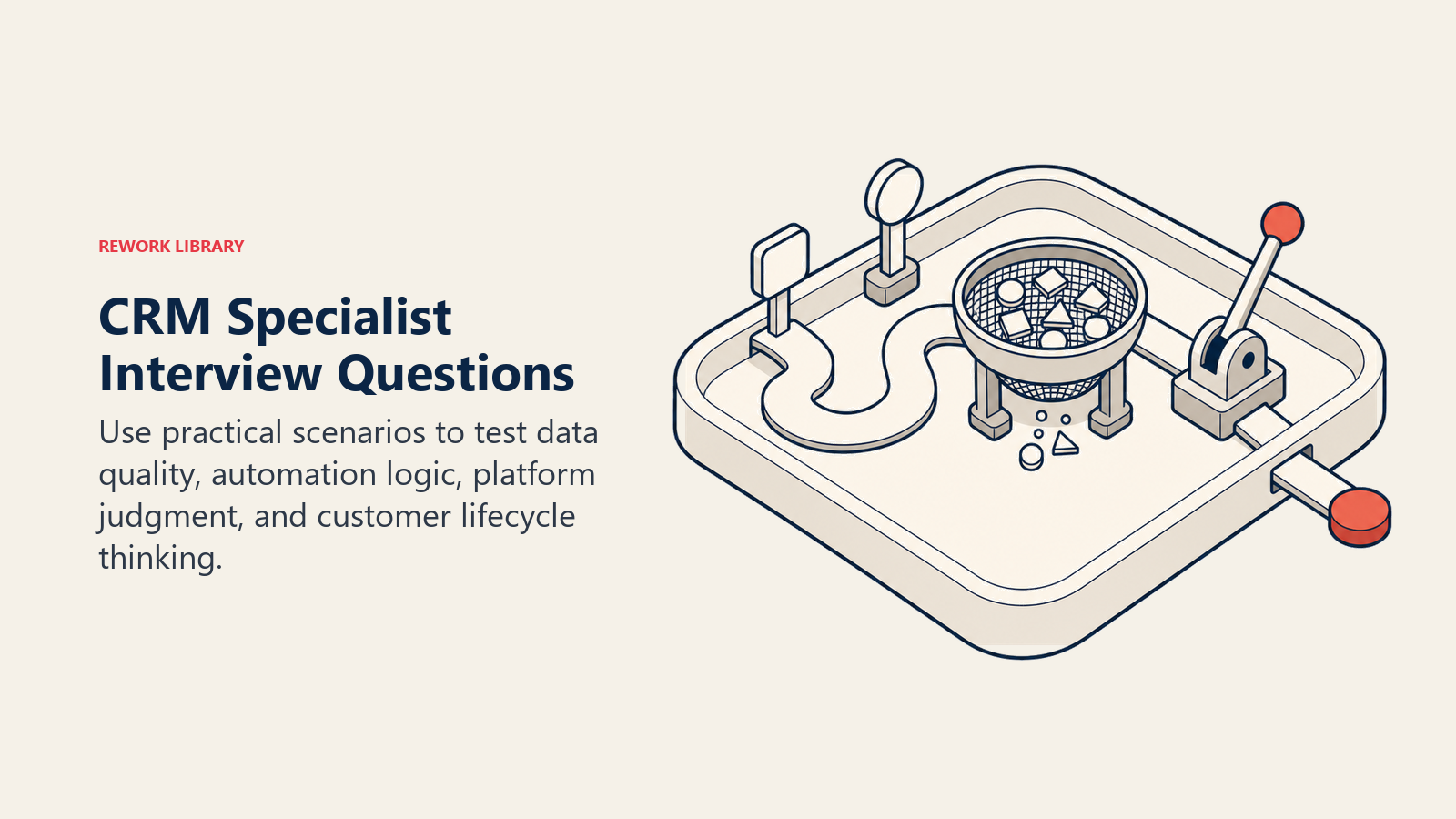 CRM Specialist Interview Questions illustrated with CRM scenario sandbox