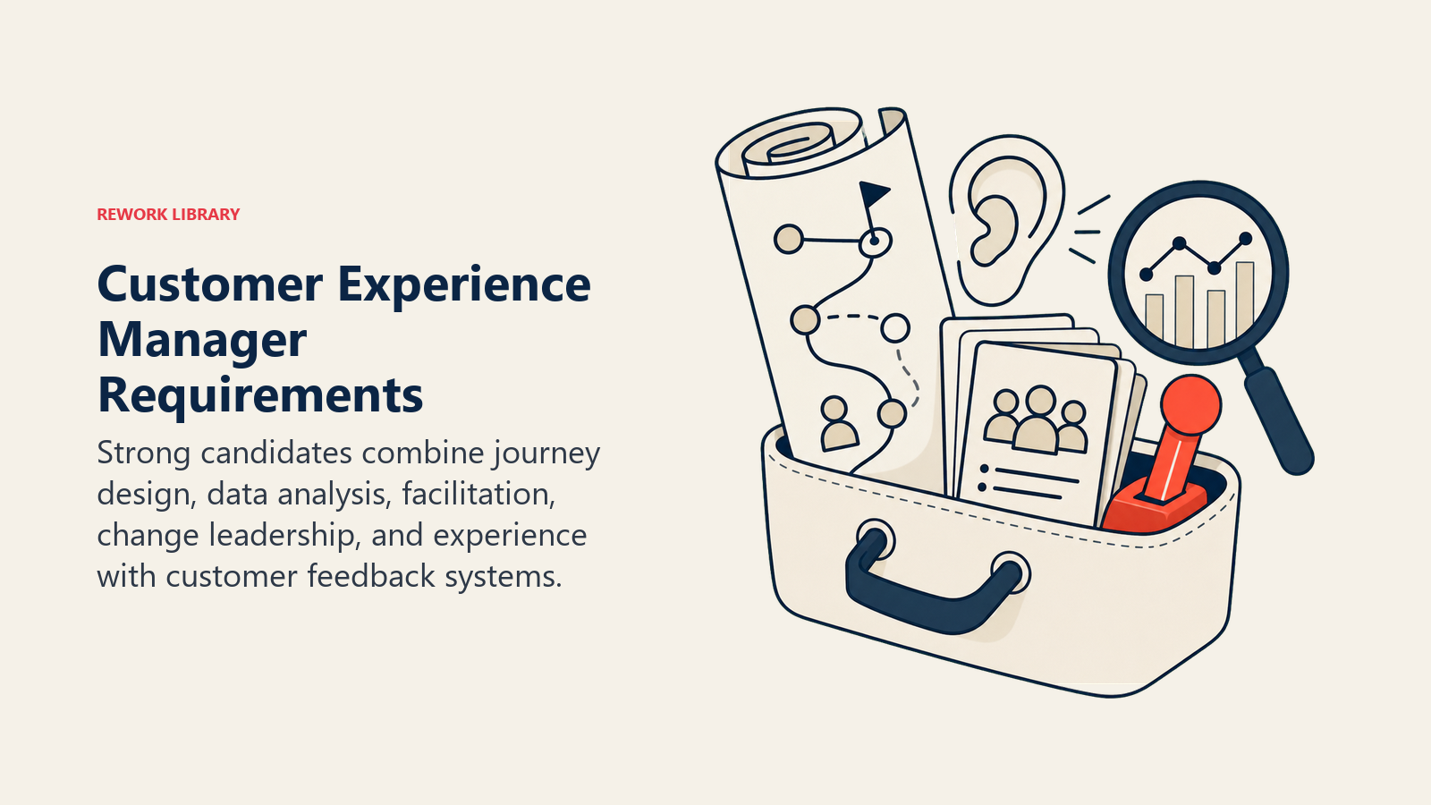 Customer Experience Manager Requirements illustrated with CX capability kit
