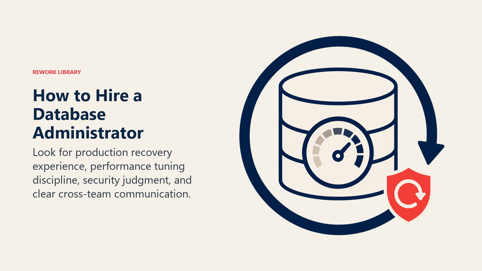 How to hire a Database Administrator with recovery, performance tuning, security, and communication skills