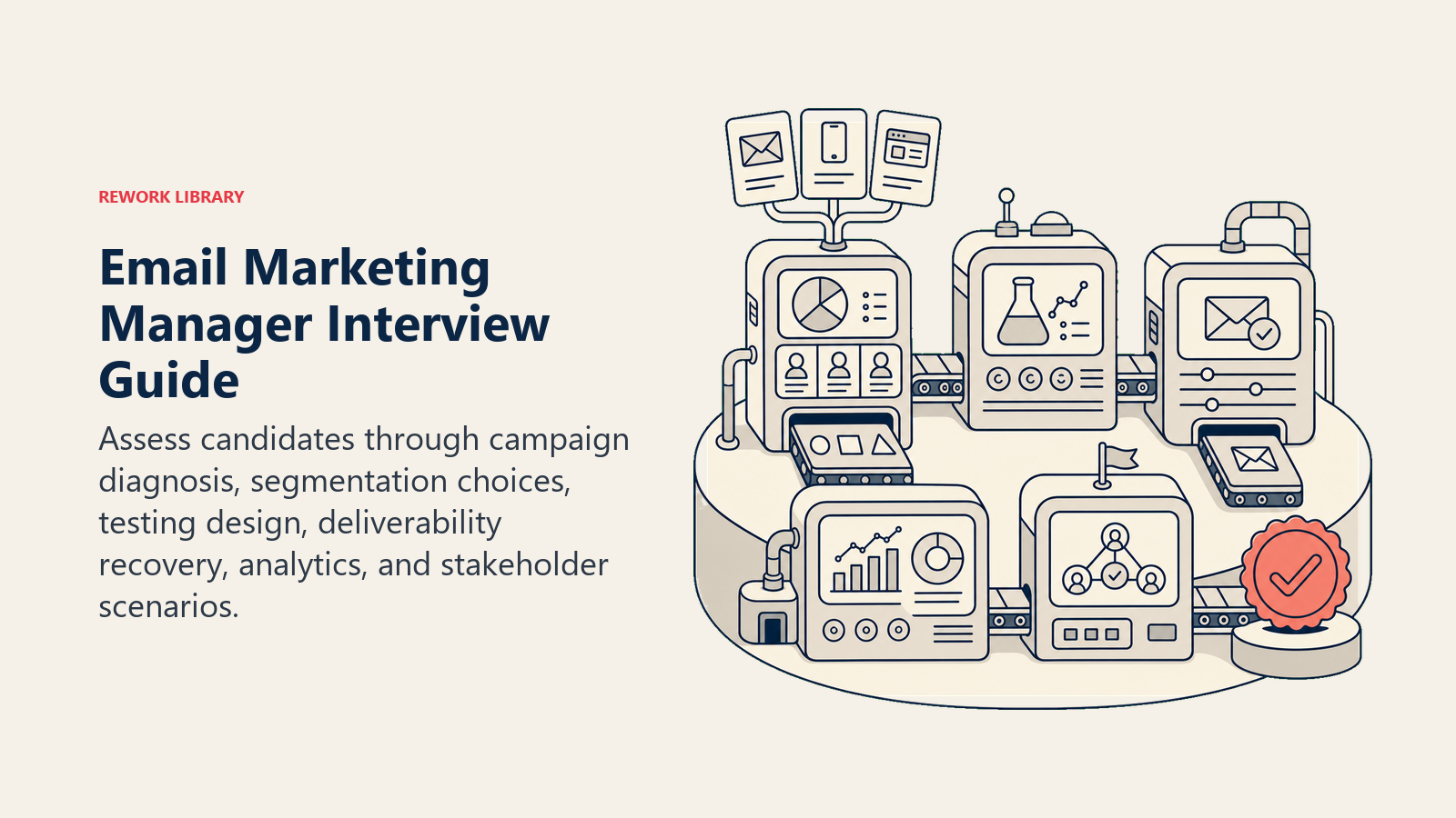 Email marketing manager interview scenarios tested in a campaign assessment studio