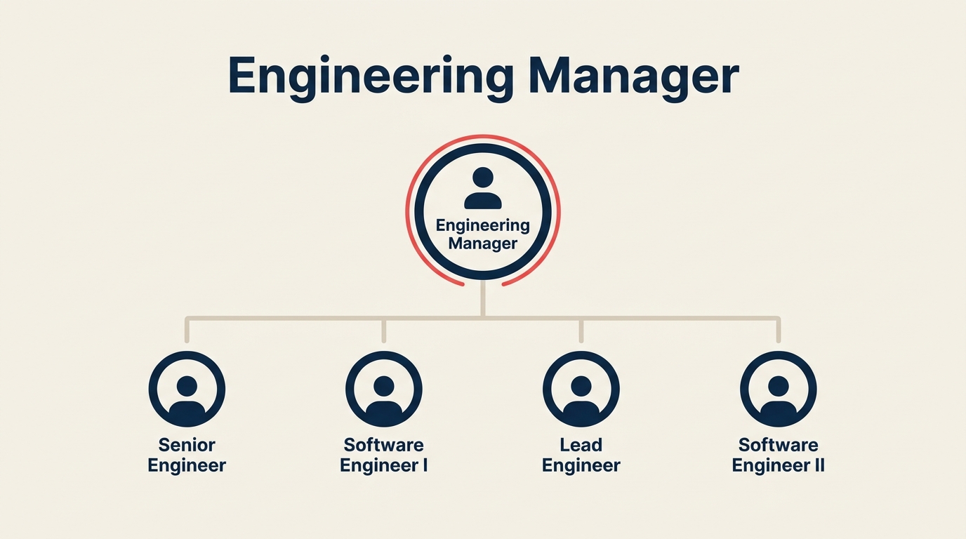 Engineering manager job description template showing role overview and team structure
