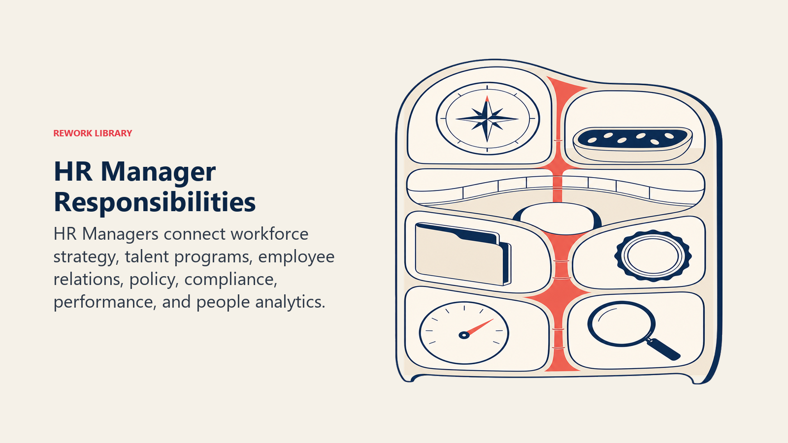 HR manager responsibilities organized in a people operations cabinet