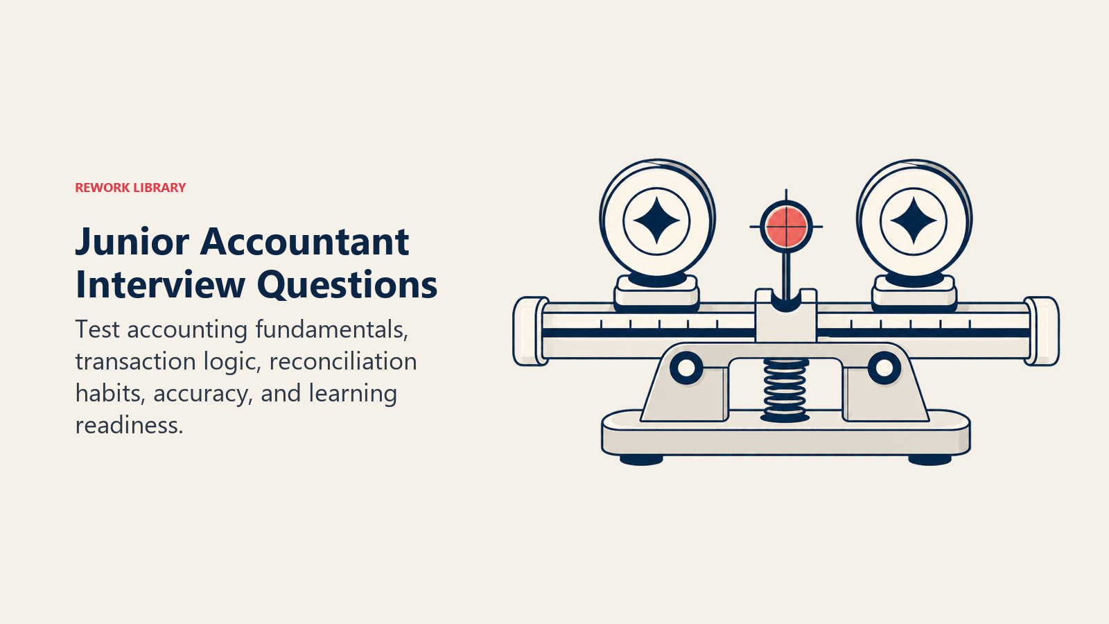 Junior Accountant Interview Questions illustrated with precision accounting test fixture