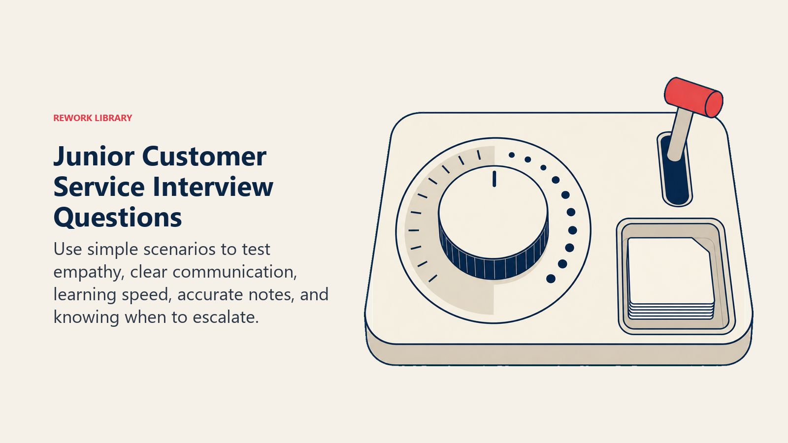 Junior customer service interview questions represented by a practice simulator for empathy and escalation judgment