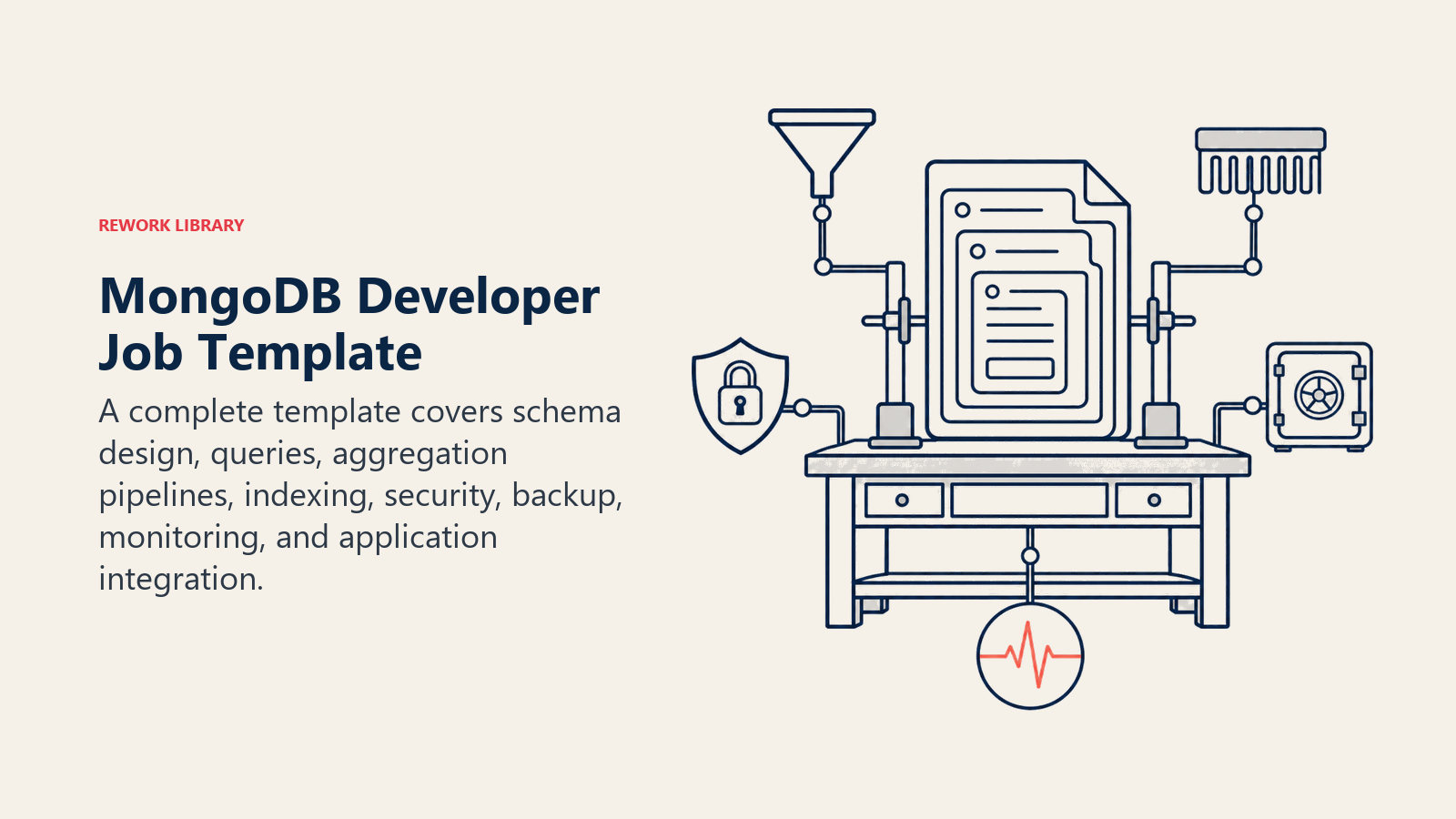 MongoDB Developer Job Template illustrated with database workbench
