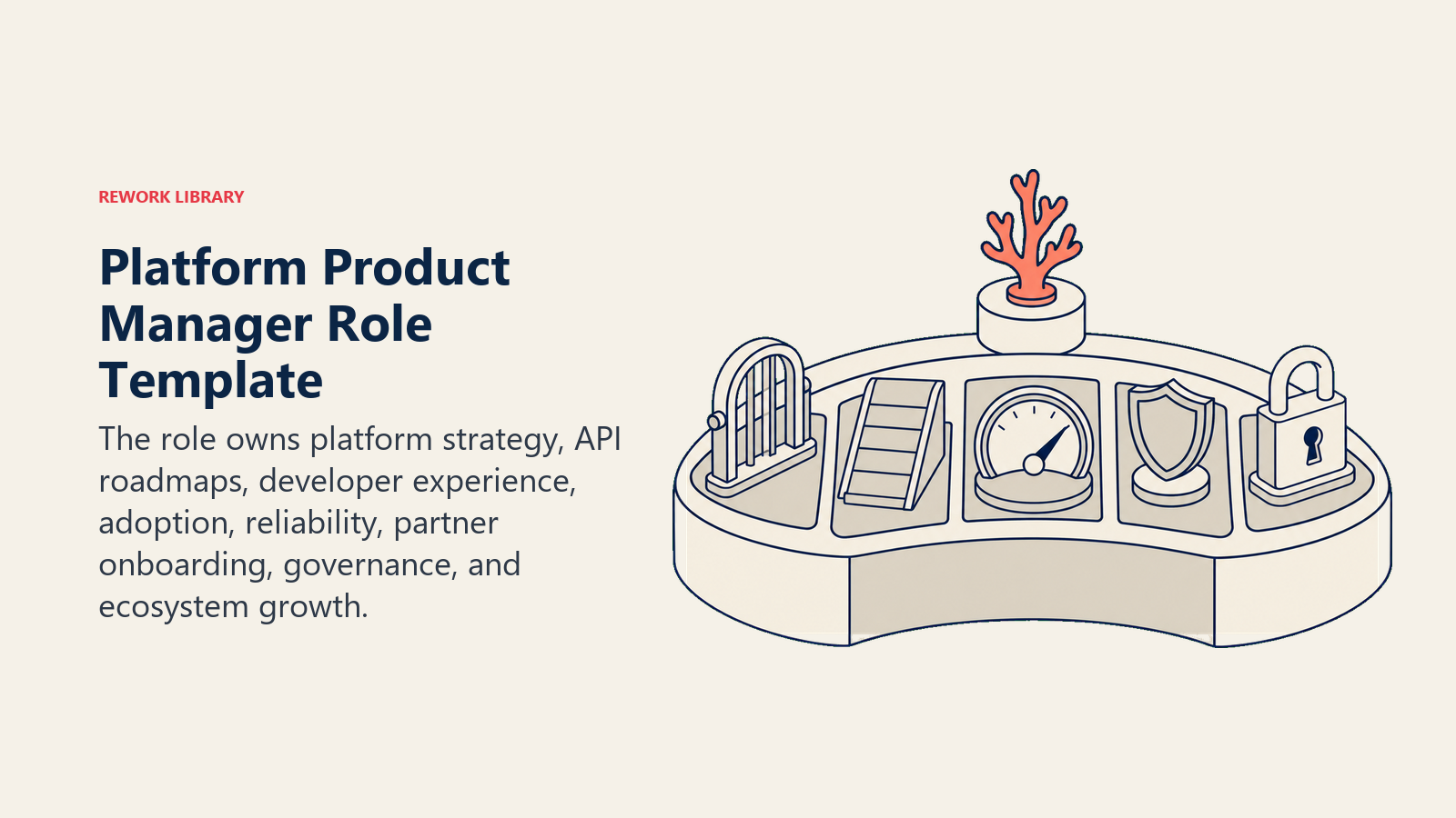 Platform Product Manager role template represented by a physical platform operator bench