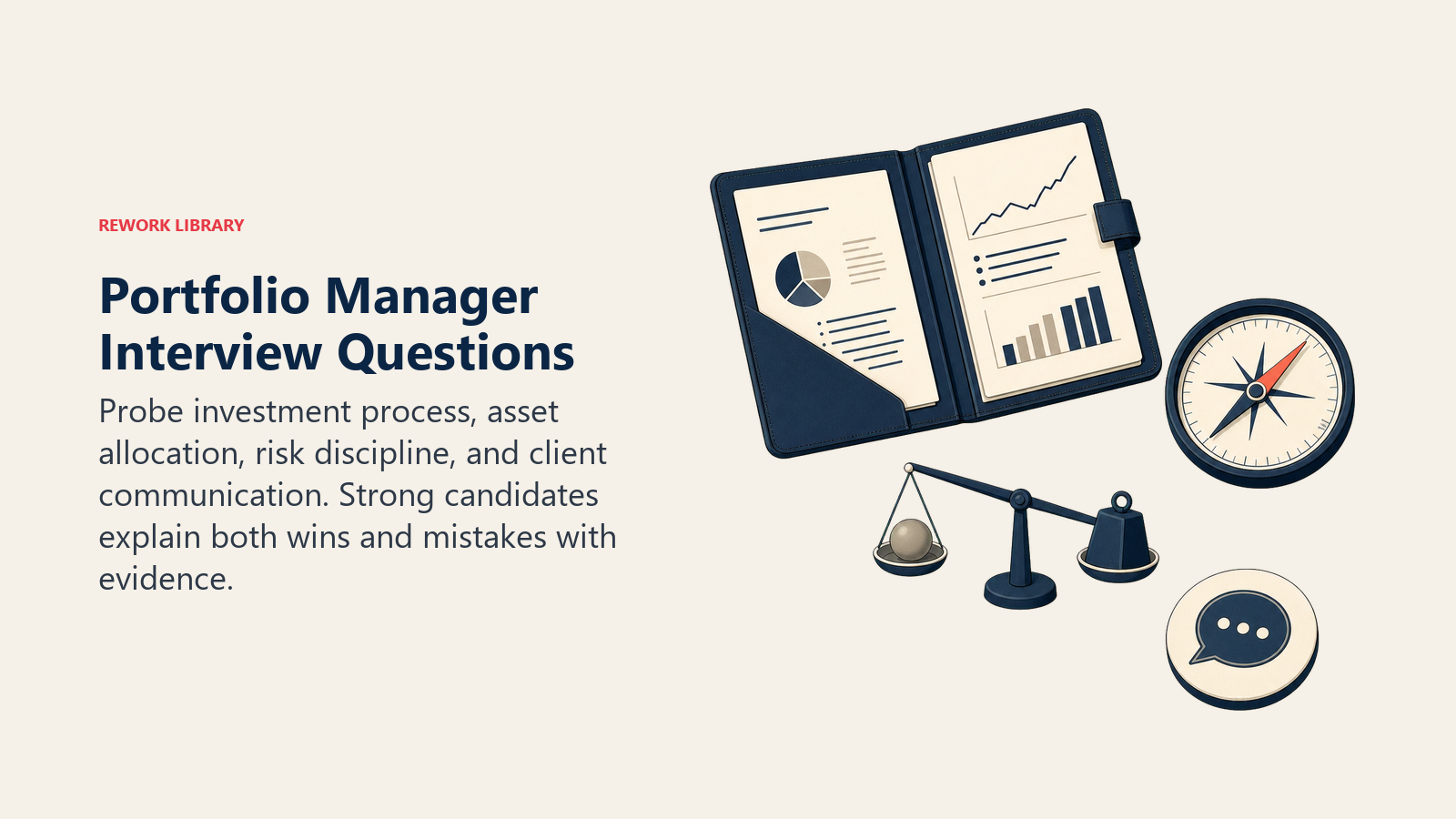 Portfolio Manager interview questions shown through investment process, allocation, risk, and client communication evidence