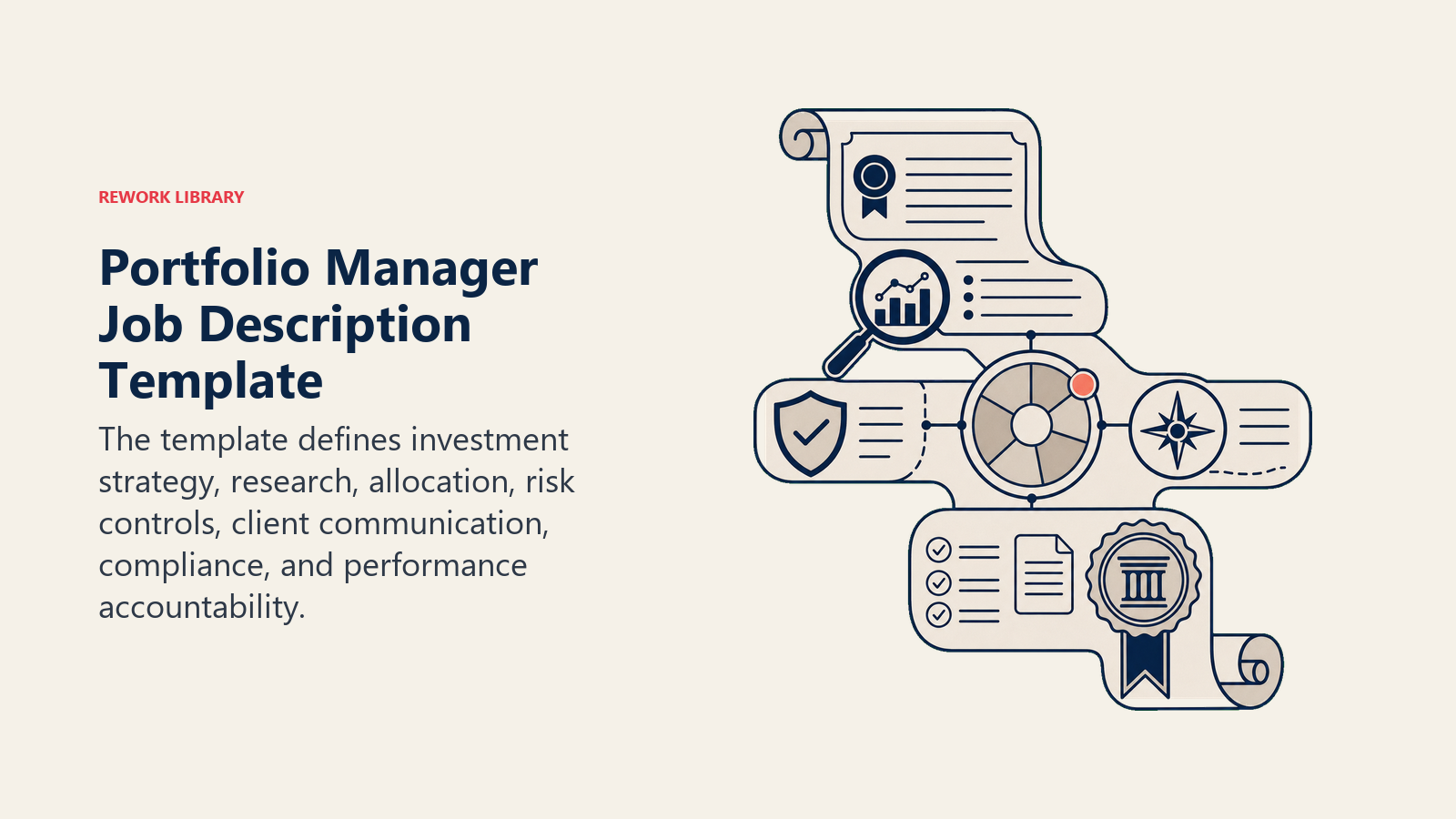 Portfolio Manager Job Description Template shown as investment mandate folio