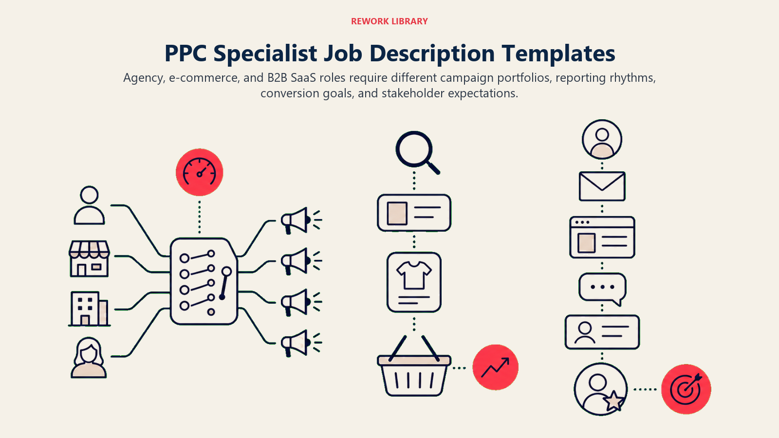 PPC specialist job description templates for agencies, e-commerce, and B2B SaaS campaign environments