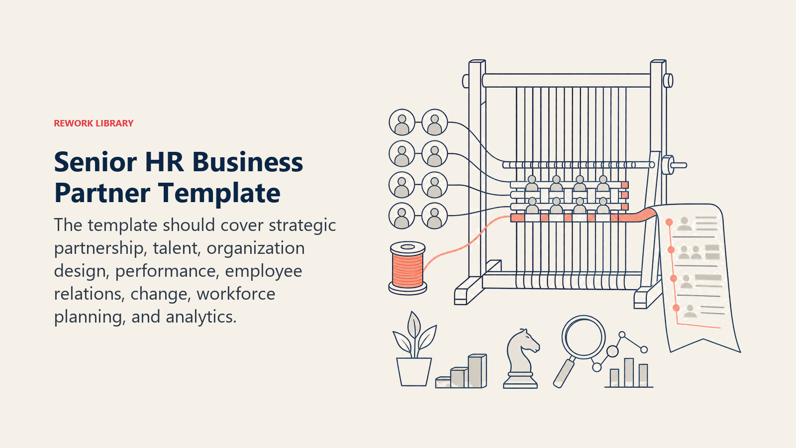 Senior HR Business Partner Template illustrated with people strategy loom