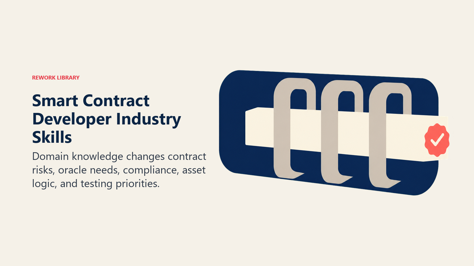 Smart contract developer industry skills shown through oracle, compliance, and asset-risk scanning
