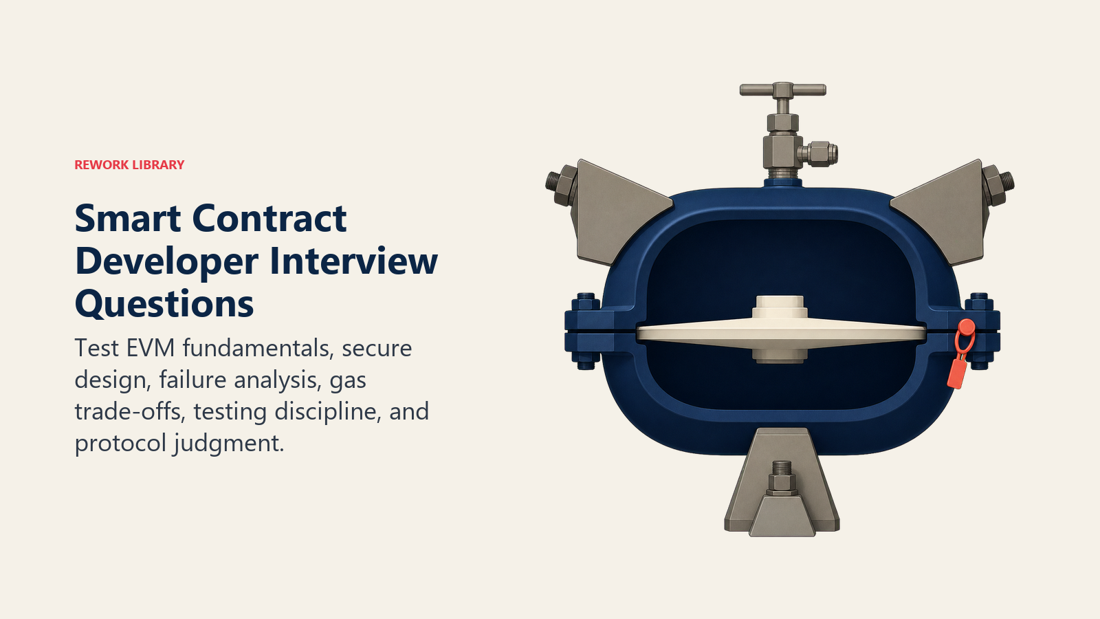 Smart Contract Developer interview questions represented by pressure-testing contract security and gas trade-offs