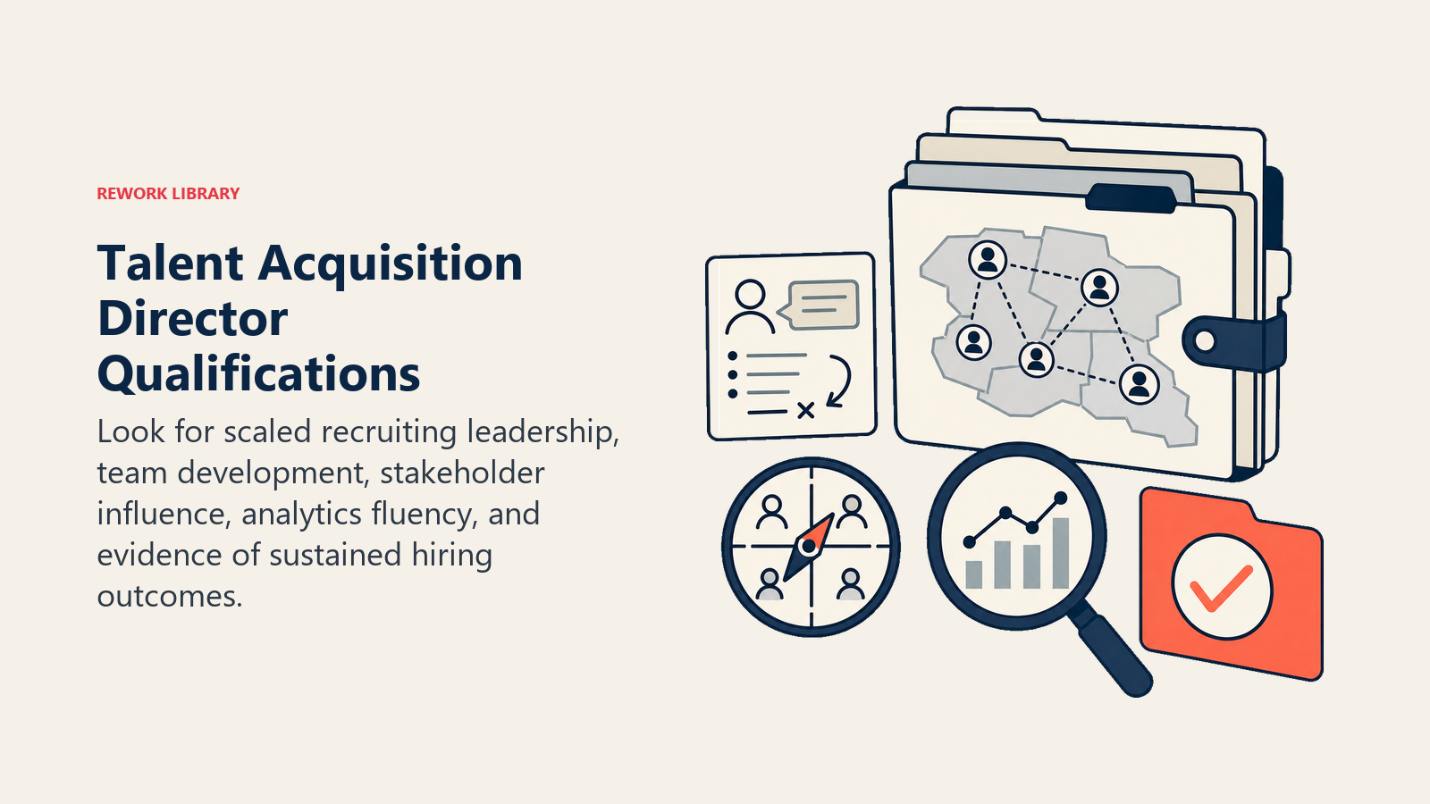Talent Acquisition Director Qualifications illustrated with leadership evidence portfolio