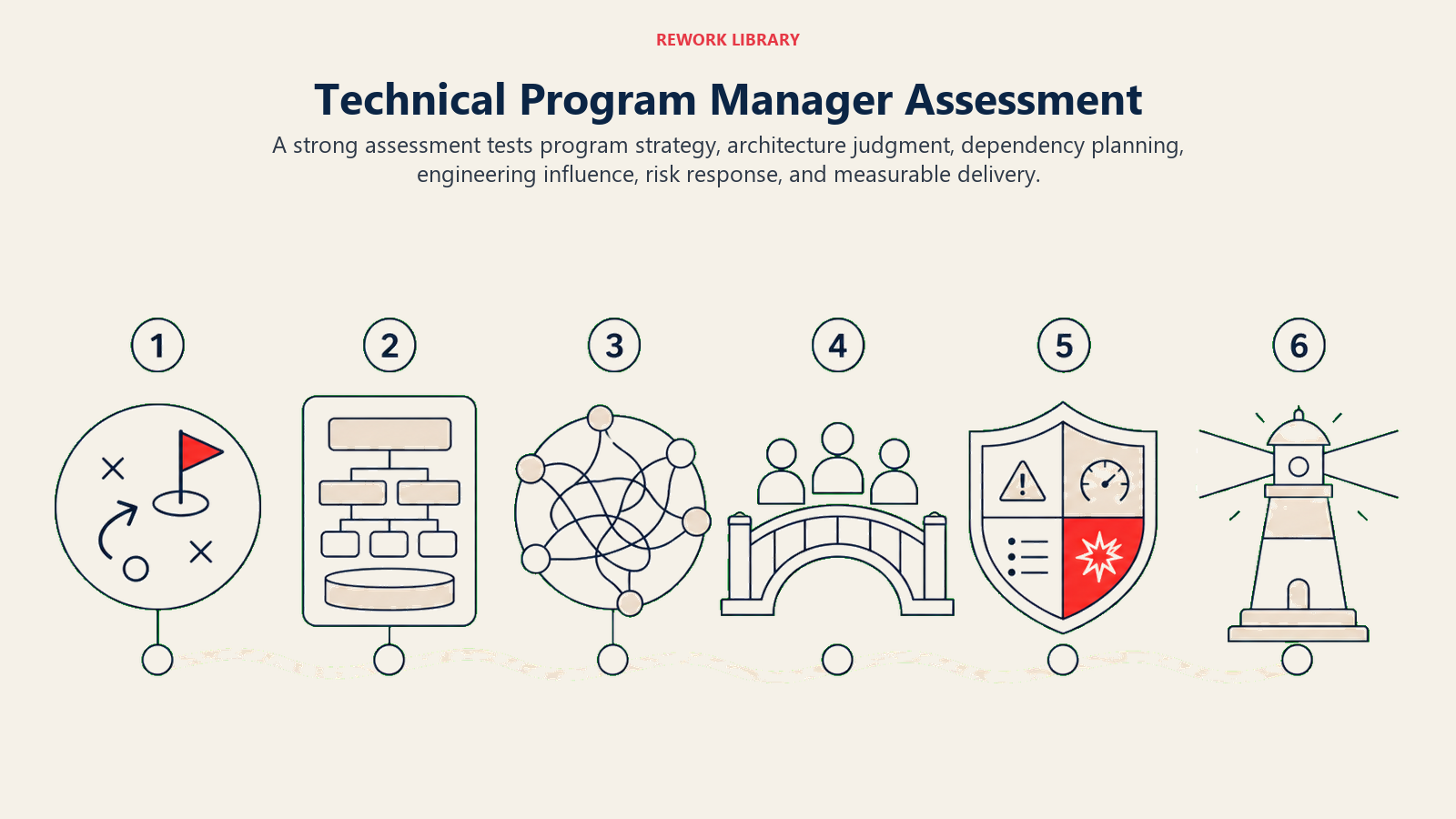 Technical Program Manager Assessment illustrated with assessment course