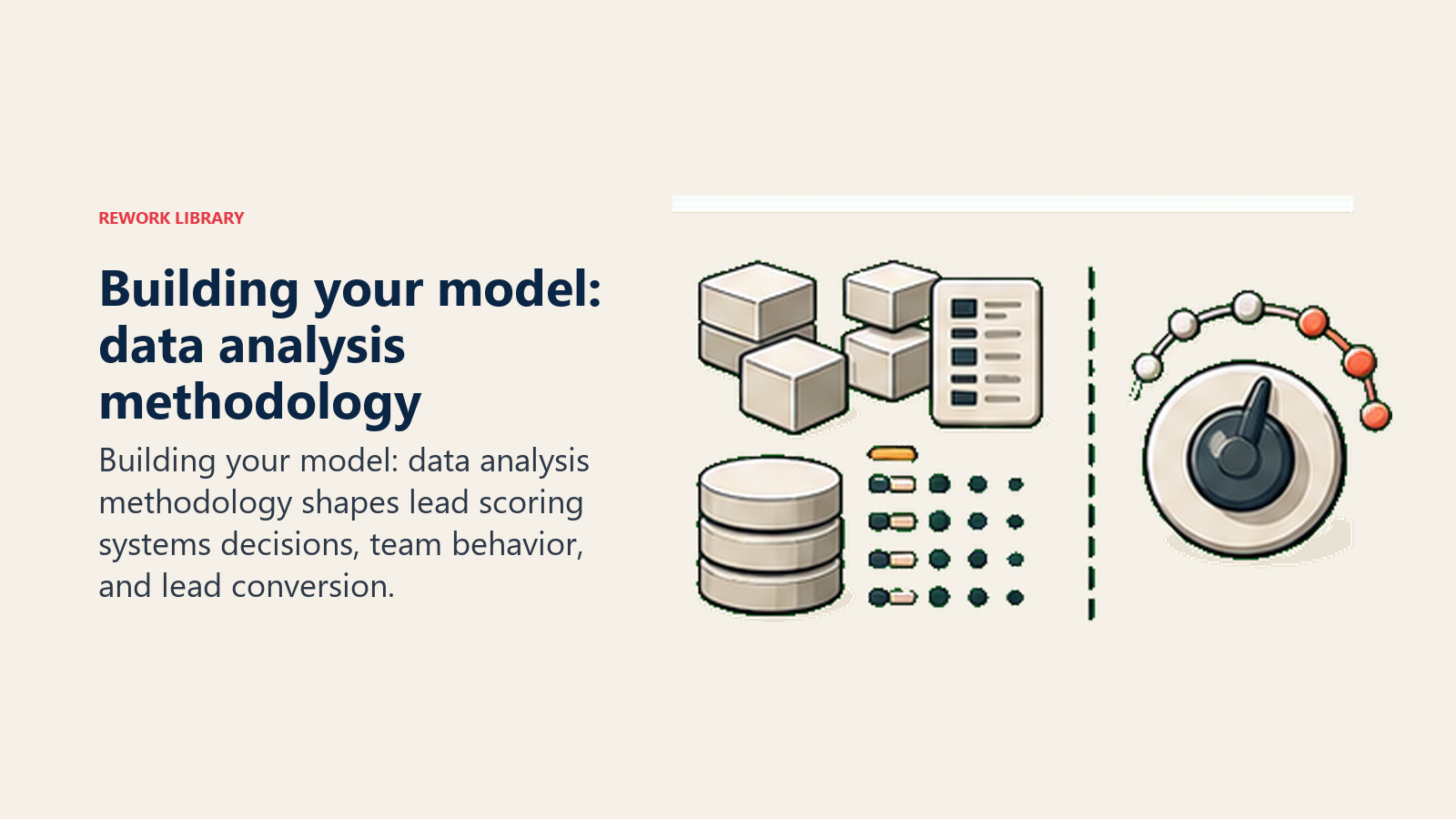Building your model: data analysis methodology