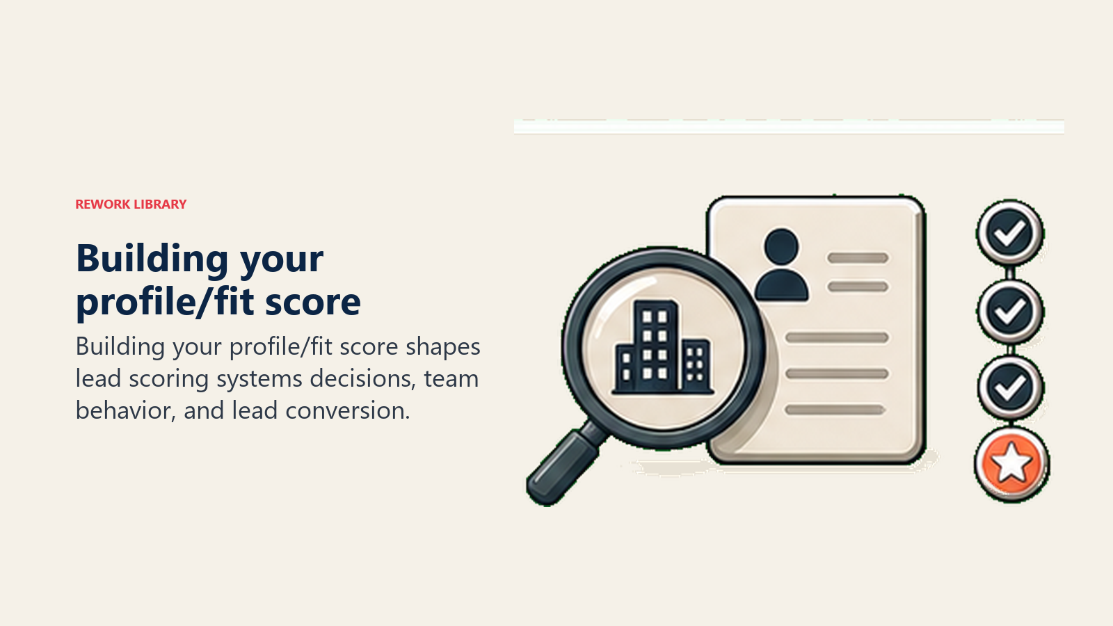 Building your profile/fit score