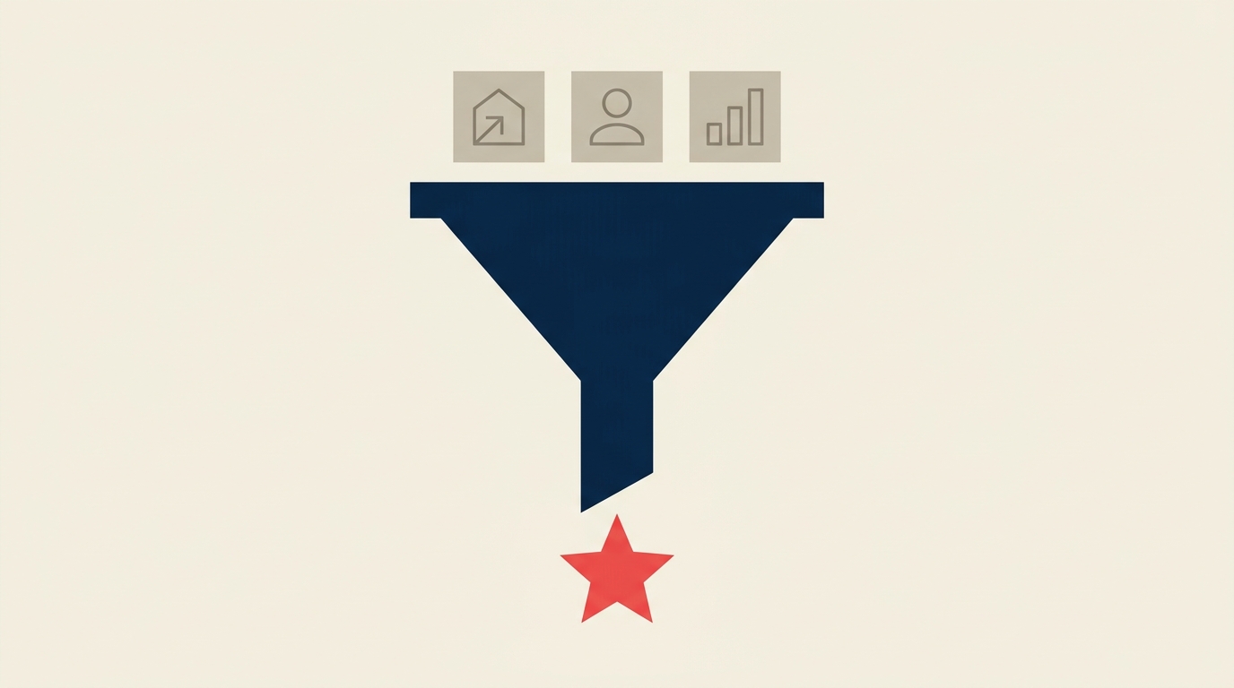 Prospecting strategy framework showing ICP targeting, signal identification, and multi-channel outreach