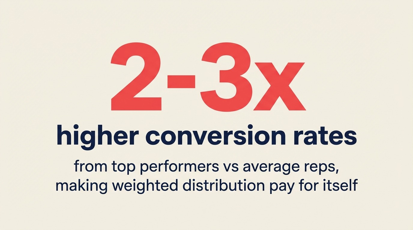 Estadística: Distribución Ponderada de Leads