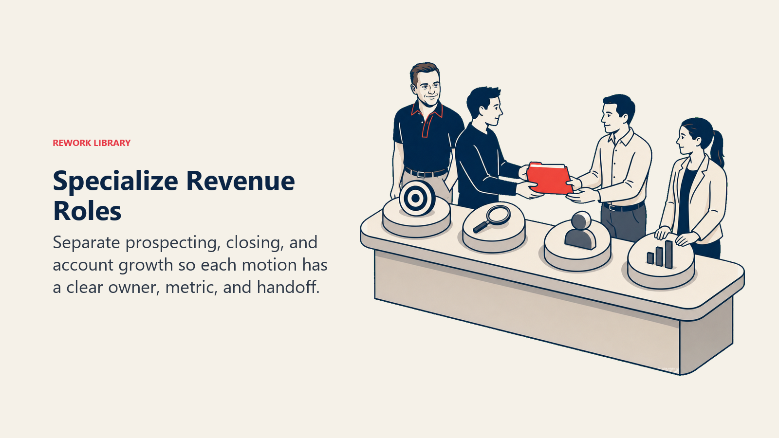 Specialize Revenue Roles: Aaron Ross actively works with four role stations and a coral qualified-opportunity folder.