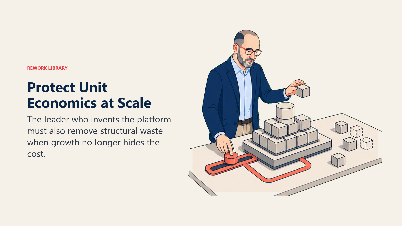 Protect Unit Economics at Scale: Andy Jassy actively works with a growing platform balanced against a coral efficiency control.