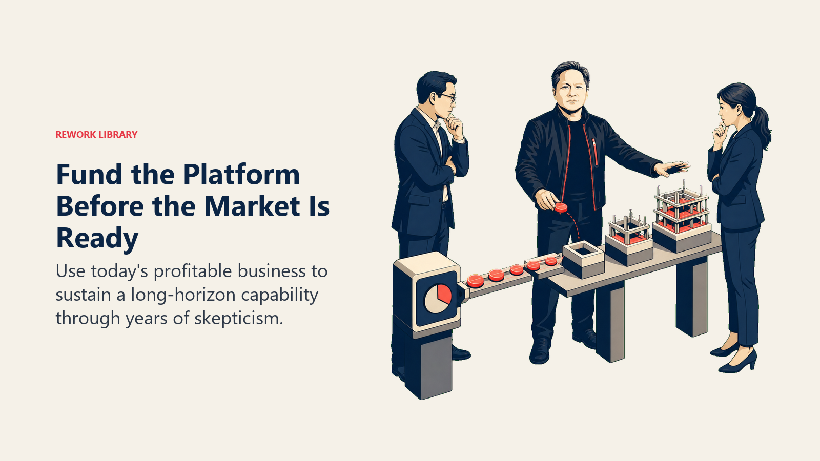 Jensen Huang funding a long-horizon platform with resources from the current profitable business
