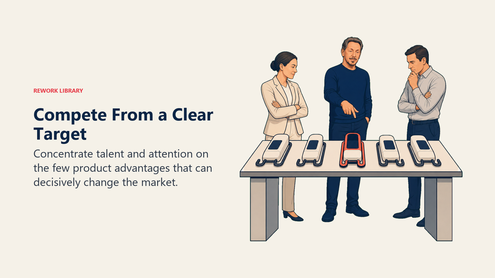 Larry Ellison compete from a clear target leadership scene