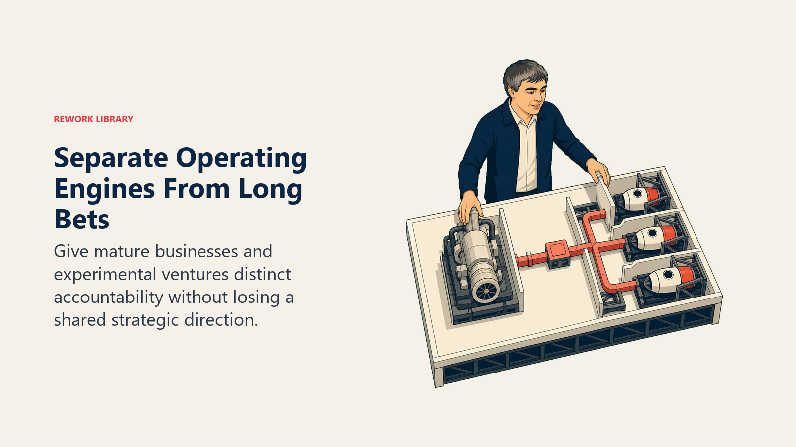 Larry Page separate operating engines from long bets leadership scene