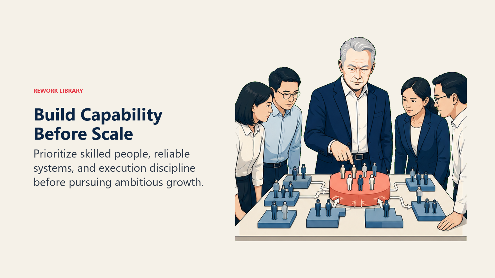 Lee Kuan Yew build capability before scale leadership scene