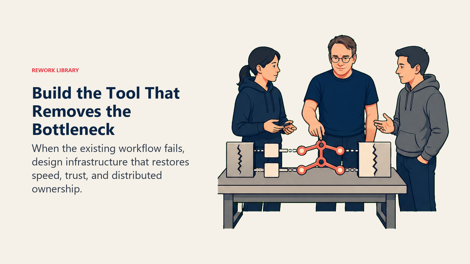 Linus Torvalds build the tool that removes the bottleneck leadership scene