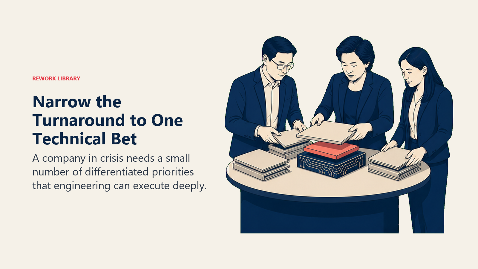 Lisa Su narrow the turnaround to one technical bet leadership scene