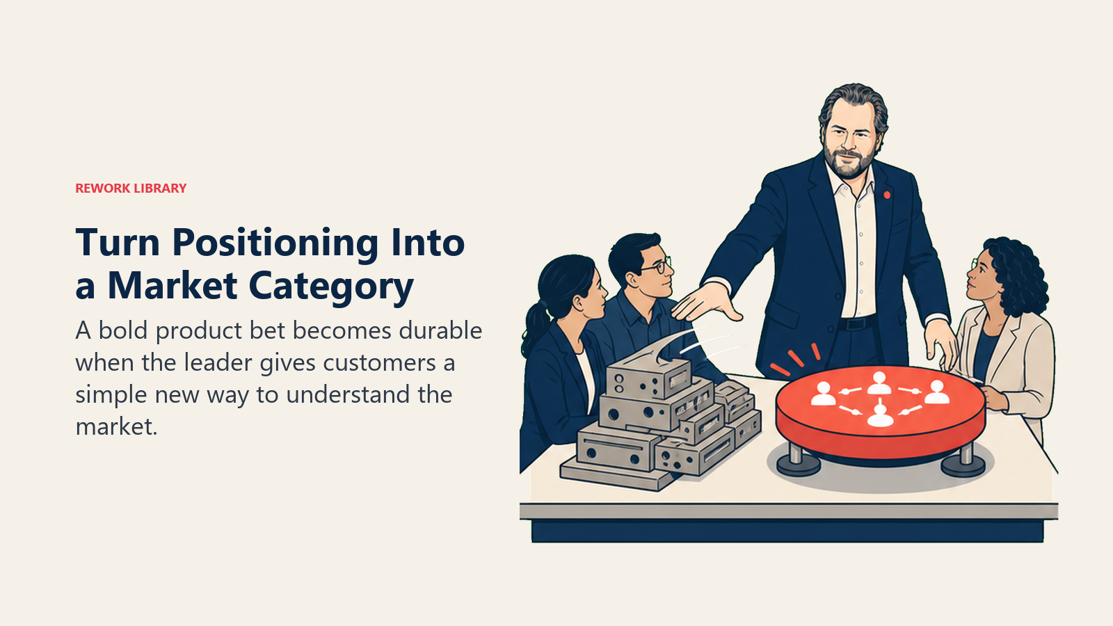 Marc Benioff turn positioning into a market category leadership scene