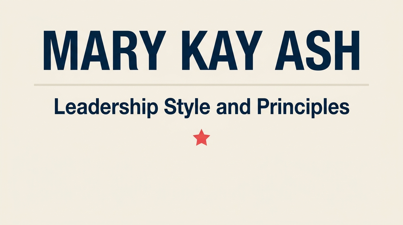 Mary Kay Ash leadership style concept card