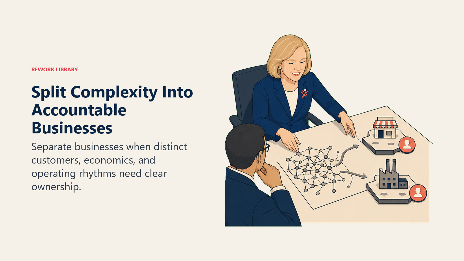 Meg Whitman split complexity into accountable businesses leadership scene